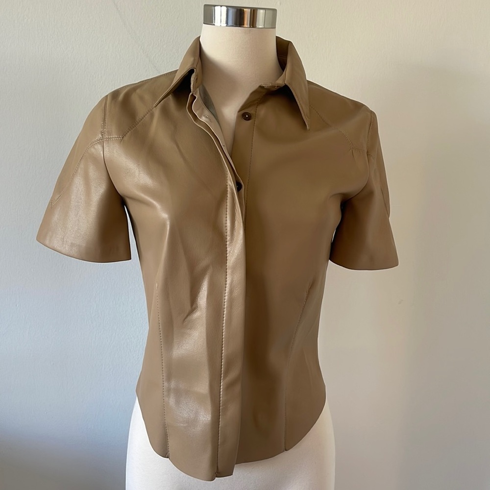 Nanushka | Vegan Leather Jacket | Color: Tan | Size: Small